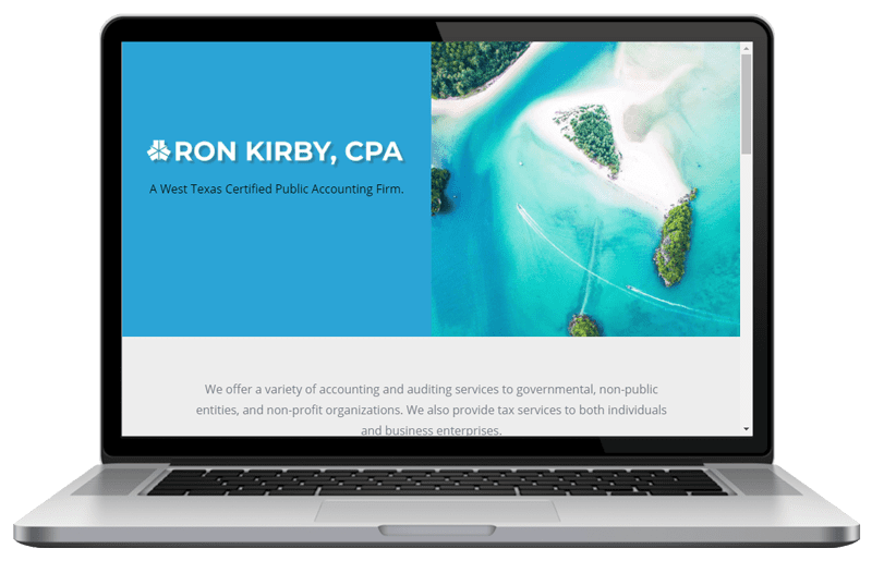 Website for Ron Kirby, CPA - ronkirbycpa.com