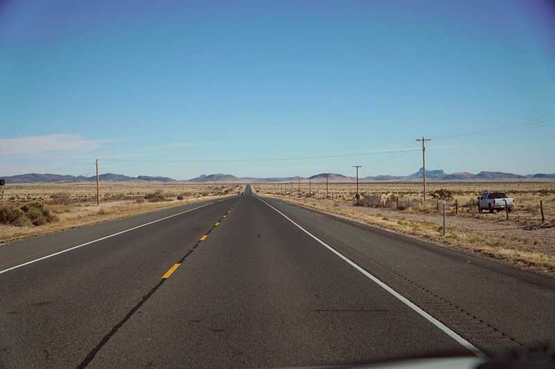 bleisure-on-the-road-outside-marfa-texas bleisure - on the road outside Marfa, Texas